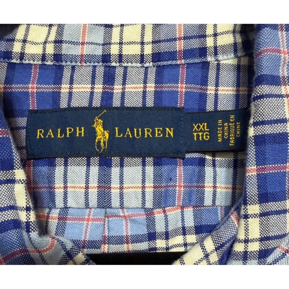 Ralph Lauren Old Money Preppy Shirt Mens XXL Classic Fit Cotton Flesh Pony - Picture 8 of 8